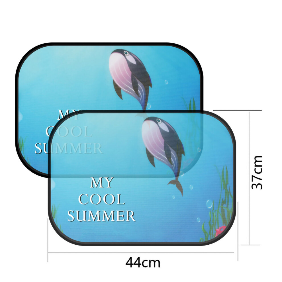 2Pcs Car Side Window Sun Shade Mesh Uv Protection Nylon Heat Insulation Shields 4241356997583