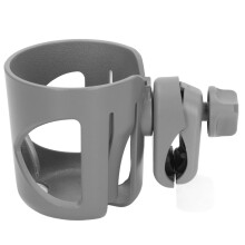 Large Caliber Stroller Cup Holder, Adjustable 360 Rotation, Gray