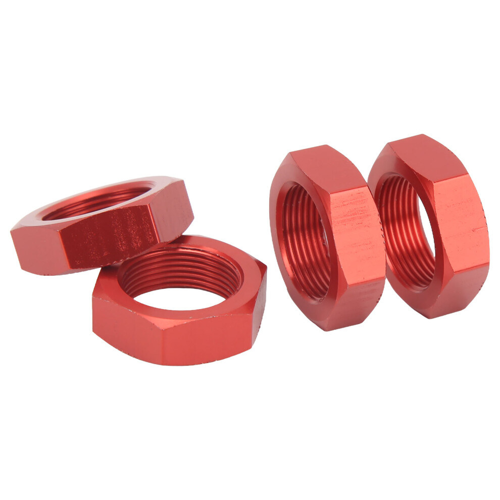 4 Pcs 24Mm Aluminum Hex Hub Nuts For 1/5 Rc Trucks, Red 8711357003751