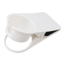 Plastikbecherhalter-Klammer für Schreibtisch & Seitenglas, Tasse, Flaschenständer, weiß