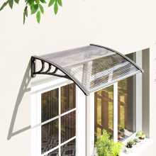 Outsunny Outdoor Window Door Canopy Fixed Awning Porch UV Water Cover White