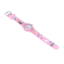 Kid's Pink Waterproof 3D Cartoon Kitten Watch Toddler Girl Boy Gift for Ages 3+