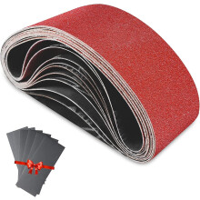 (As show, One size) Sanding Belt 75 x 457 mm Sanding Belt - Mixed Sanding Belt Set (2 X Grits 60/80/120/180/240) for Belt Sanders (10 pieces)