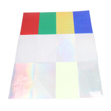 12 Stück PVC leuchtende Angelköder-Aufkleber, gemischte Farben, Laserbeschichtung