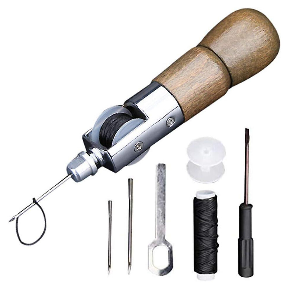 Kikidex (As Show, One Size) Pcs/Set Leather Sewing Tools Diy Leather Hand Stitching Tool Kit (173Mm)