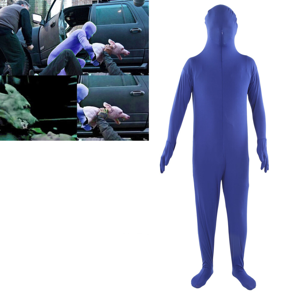 Screen Chromakey Suit Costume 170Cm Milk Silk Studio Background Dark/Blue 7901357015439