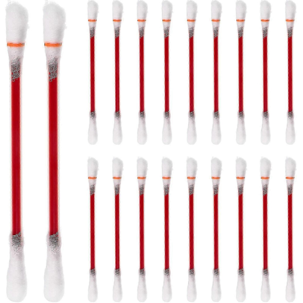 Kikidex (As Show, One Size) 100Pcs Disposable Cotton Swabs Wound Disinfection Iodophor Cotton Swabs Individually Packaged Swabs