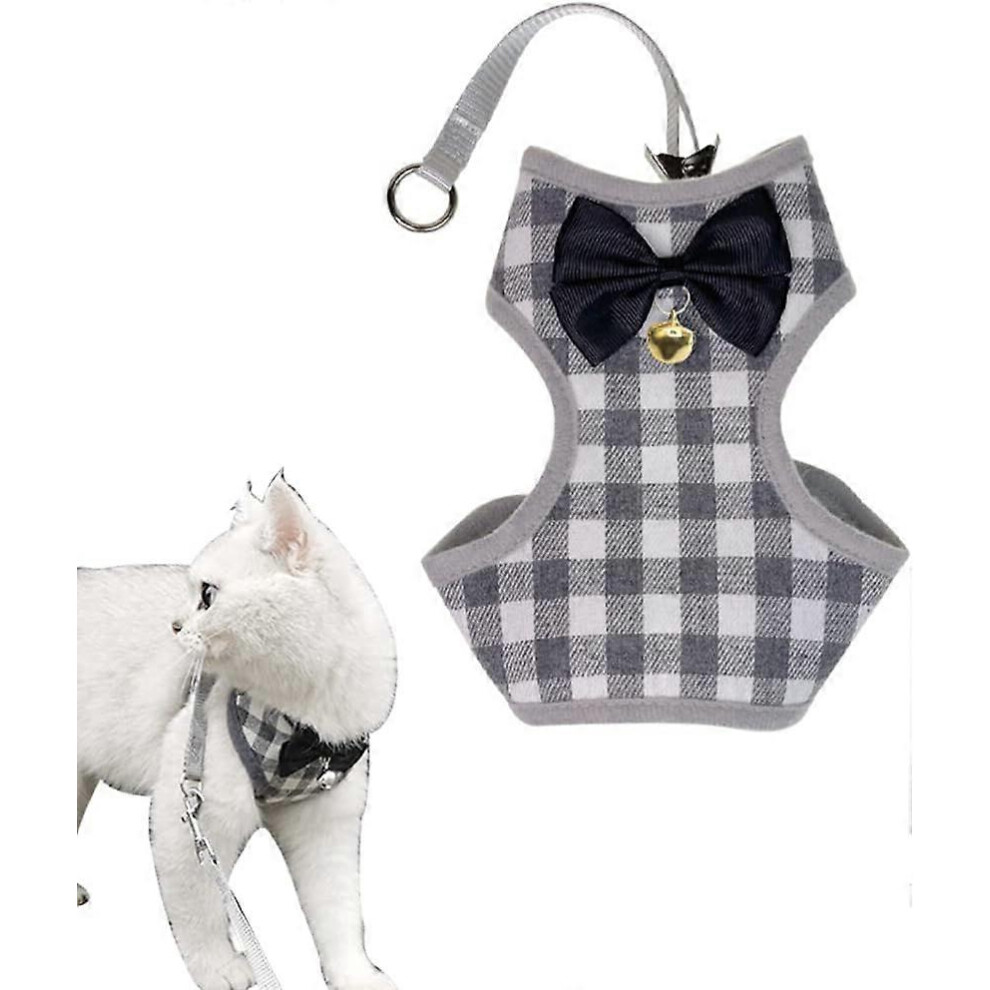Kikidex (As Show, One Size) 1Pc Cat Harness Cat Leash, Adjustable Escape Proof Puppy Harness/Escape Proof Cat Harness, Xs
