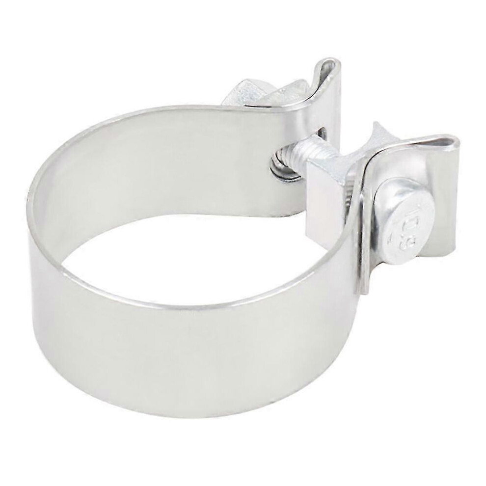 Kikidex (As Show, One Size) 2.25Inch 57Mm Butt Joint Universal Stainless Steel Exhaust Clamp Band Kit Auto Turbo Pipe Clips