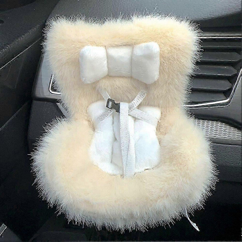 Kikidex (As Show, Yellow) Car Doll Safety Seats For 17Cm Labubu Cute Plush Doll Accessories Car Airs Outlet Decoration