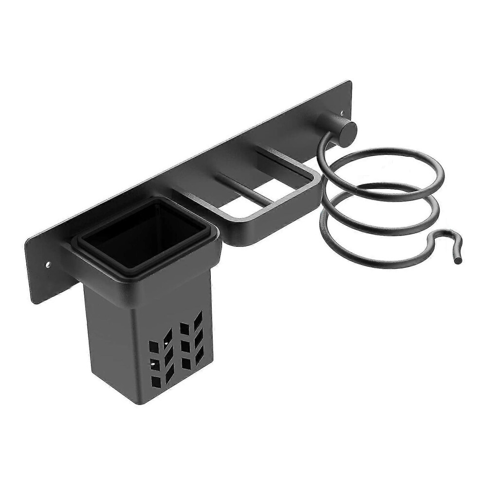 Kikidex (As Show, One Size) Hair Dryer Organizer Rack Bathroom Hairdryer And Straightener Holder Wall Mounted Shelves Accessori