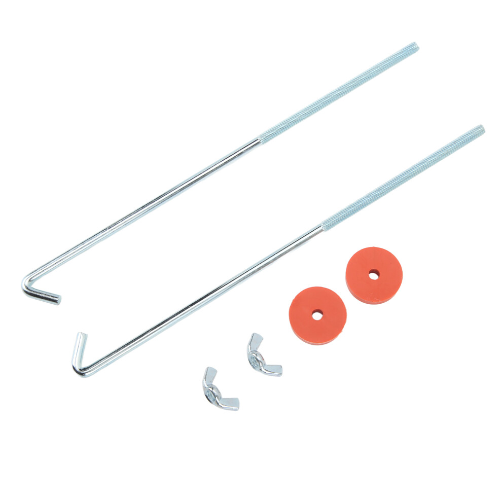 10In Chrome Battery Hold Down Kit With J Hook Bolts, Washers & Nuts 4311357018416