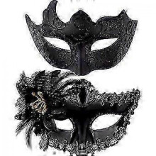 Pack Of 2 Venetian Masquerade Mask Pair Masquerade Masks Women Men Venetian Mask for Halloween Carnival Party Costume