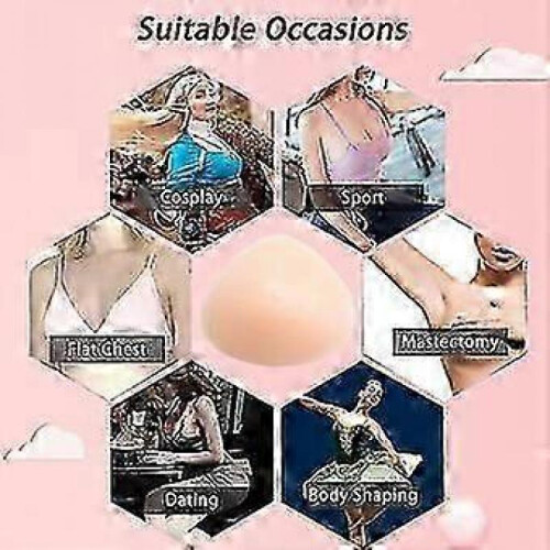 2 Pack Silicone Breast Form Triangle Mastectomy Prosthesis Bra Pad Enhancer 2