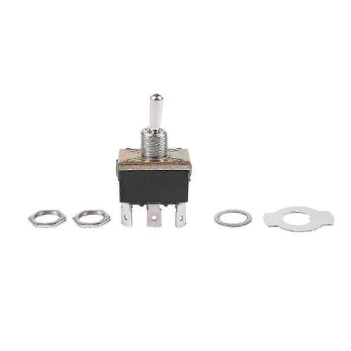 Ac 250v/10a 125v/15a Dpdt 3 Position On/off/on 6 Pins Toggle Switch Black+silver