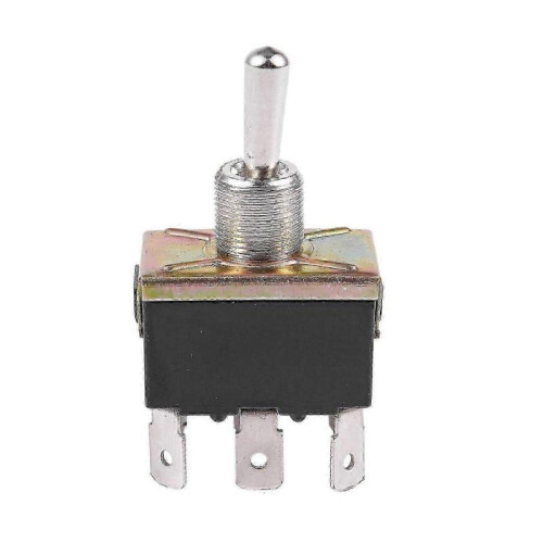 Ac 250v/10a 125v/15a Dpdt 3 Position On/off/on 6 Pins Toggle Switch Black+silver 2