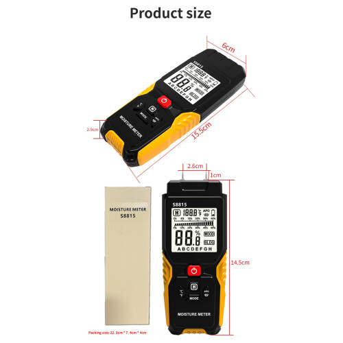 High Accuracy Wood Moisture Meter With LCD Digital Display 2
