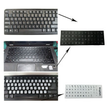 Thai Keyboard Stickers 15.6in PVC Wear-Resistant Frosted Skin with Orange Letters