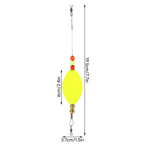 Yellow Deepwater Fish Float Cork Tackle High Sensitivity Durable Bobber Stick 2