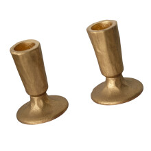 Kegelförmige Kerzenhalter aus Eisen, dekorative-Vintage-Gold