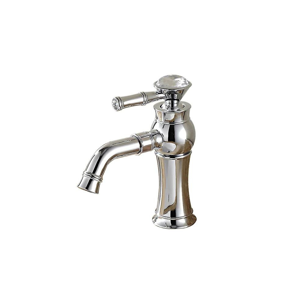 Kikidex (As Show, One Size) Basin Mixer Faucet Bathroom Sink Faucet Copper Electroplating Faucet Bathroom Sink Hot And Cold Sinklow
