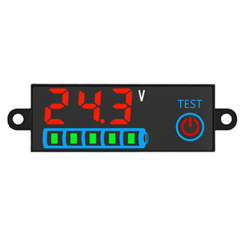 7-55V Battery Level Indicator Professional-Red with ears