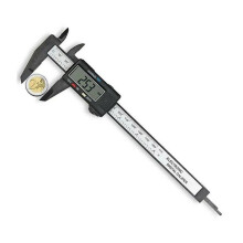 (As show, One size) Digital Caliper, Digital Numeric Digital Caliper 150mm - LCD Screen - Carbon Fiber - With Case