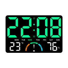 Horloge murale numérique économe en énergie avec-feu vert