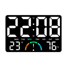 Horloge numérique grand écran avec fonction de-lumière blanche