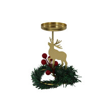 Bougeoirs de bougies chauffe-plat de noël, bougeoirs en fer,-04