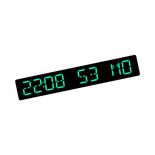 Auto Sync Time LED Alarm Clock With Day Event-green light