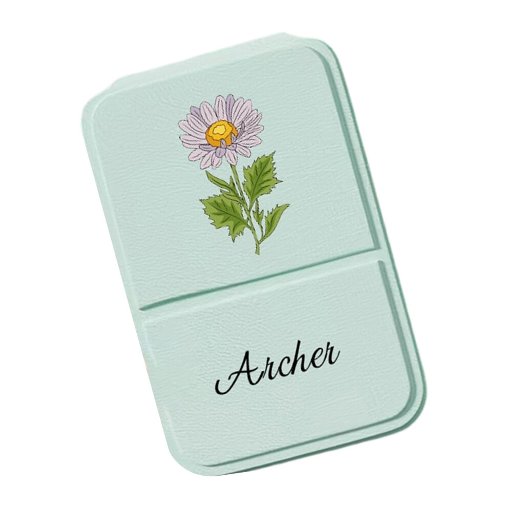 Compact Thin Mirror Adjustable Rectangular Makeup Mirror-Green