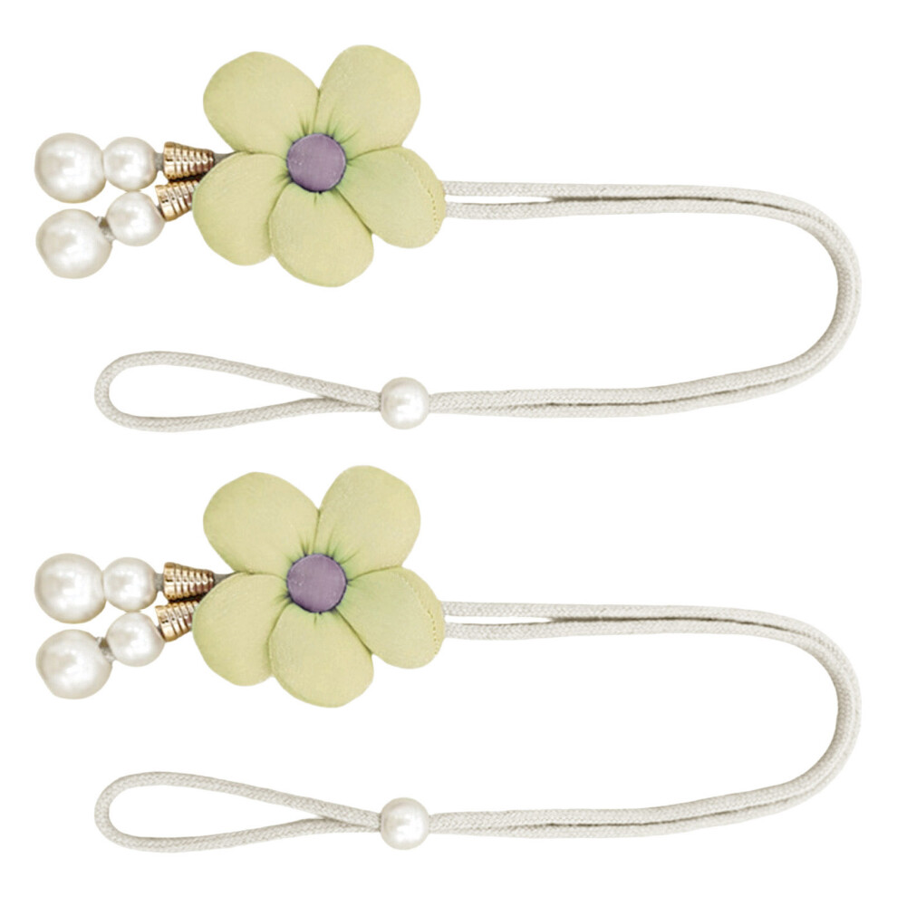 Retro Curtain Tiebacks Flower Curtain Holdbacks-Creamy yellow-image-OPC-PMKKMM5-NEW