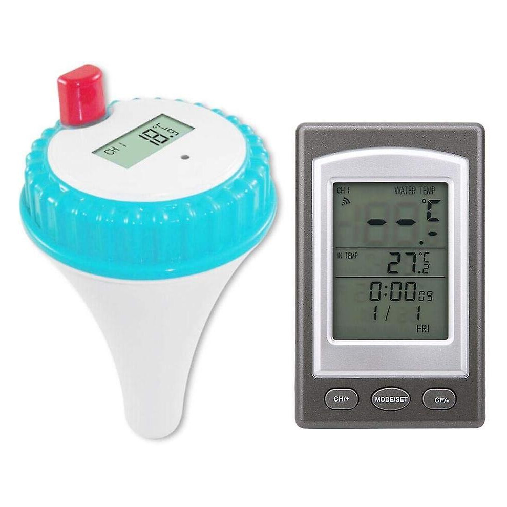 Kikidex (As Show, One Size) Wireless Floating Pool Thermometer With Display Waterproof Remote Digital Water Temperature Gauge For Swimming Pool Spa Bathtub