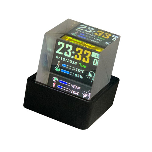WiFi Weather Stations Clock Wireless Digital Clock with-Black