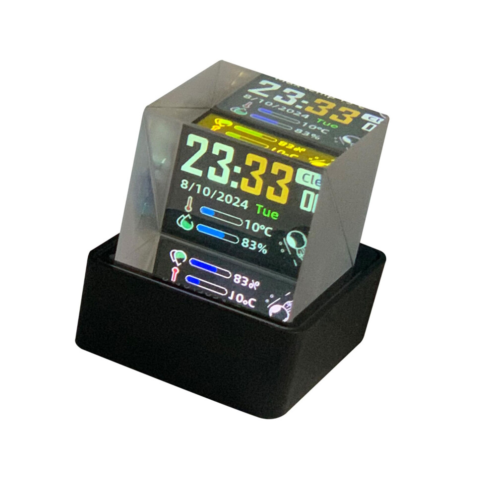 Black Wifi Weather Stations Clock Wireless Digital Clock With
