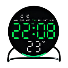 Alarm Clocks for Bedroom Digital Desk-Circular green light