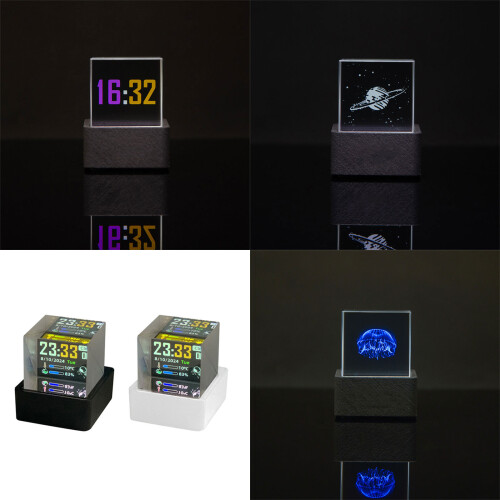 WiFi Weather Stations Clock Wireless Digital Clock with-Black 1