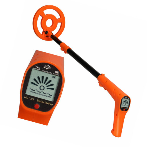Adjustable Metal Detectors For Kids 2Inch LCD Screen-Orange
