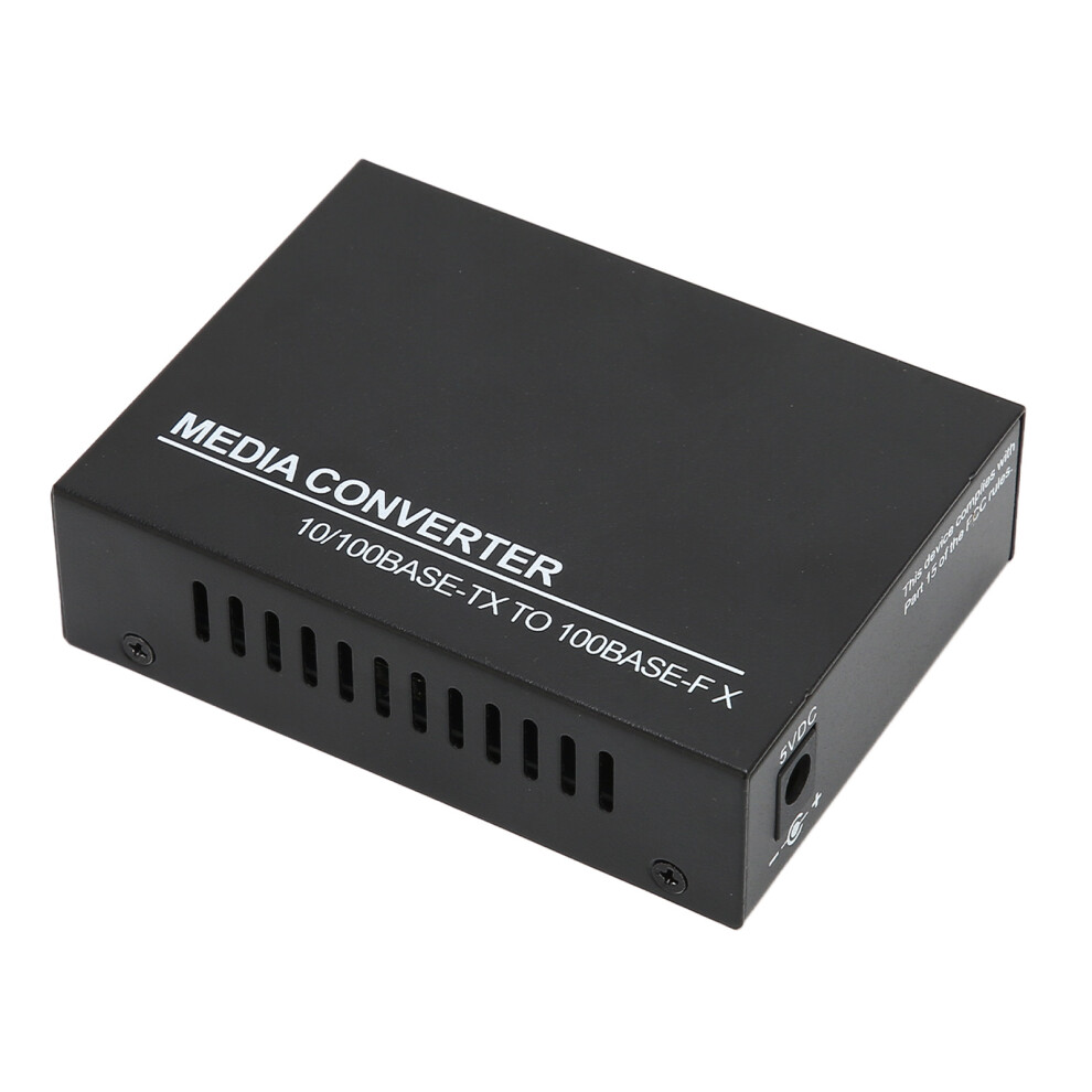 Multimode Fiber To Ethernet Converter 100M Full Duplex Uk Plug 7641357025938