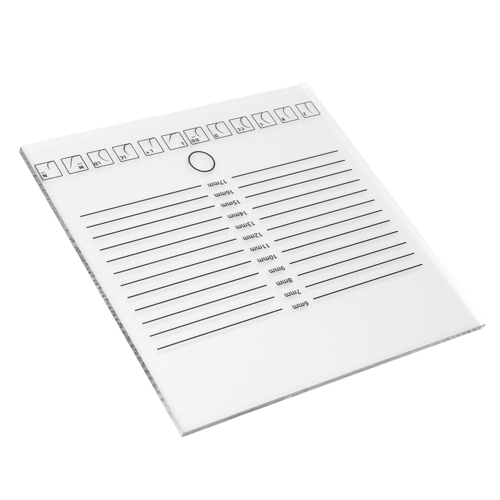 20x20cm Clear Plastic Lash Tray with 12 Bends for Eyelash Extensions