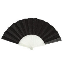 Accent scintillant de ventilateur tenu dans la main de-Noir