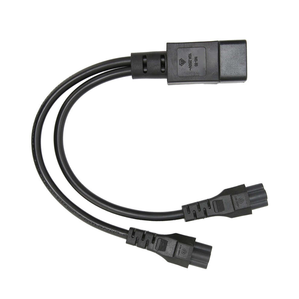 Iec320 C14 Male To Dual C5 Female Power Cord For Laptop Power Adapter 100 V 9411357031493