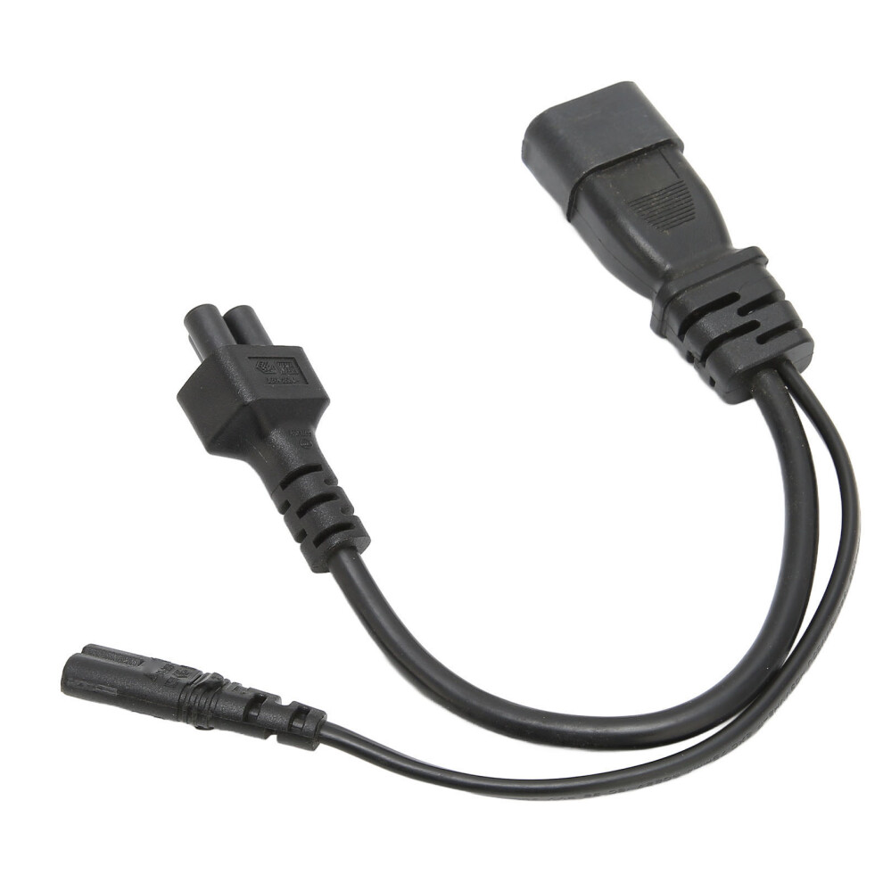 Waterproof Power Extension Iec320 C14 To C5 C7 10A 250V 1 In 2 Out Cable 9391357031535