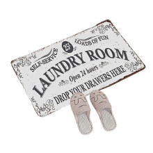 Anti Slip Mat Farmhouse Kitchen Floor Rug Absorbent Carpet for Hallway Bathroom Carpet Laundry Room Decorative Floor Mat