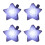 4Pieces Handheld Glowing Star Stage Property-white white light 1