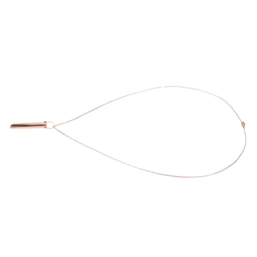 Unisex Stainless Steel Breathing Necklace 6.1cm Rose Gold Stress Relief