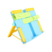 Portable Cartoon Bear Book Stand Blue, Telescopic & Adjustable for Kids