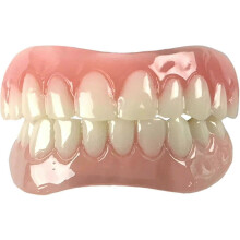 (As show, One size) Instant Smile Comfort Fit Flex Teeth - Upper And Lower Matching Set Natural Shade! Fix Your Smile At Home Within Minutes!_L03