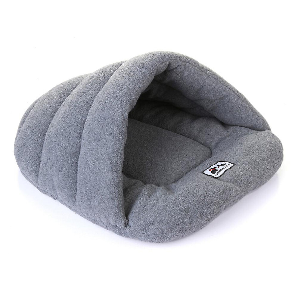 Kikidex (As Show, One Size) Dog Bed Cat Sleeping Bag Cat Warm Nest Pet Bed Cat Cave, S Grey